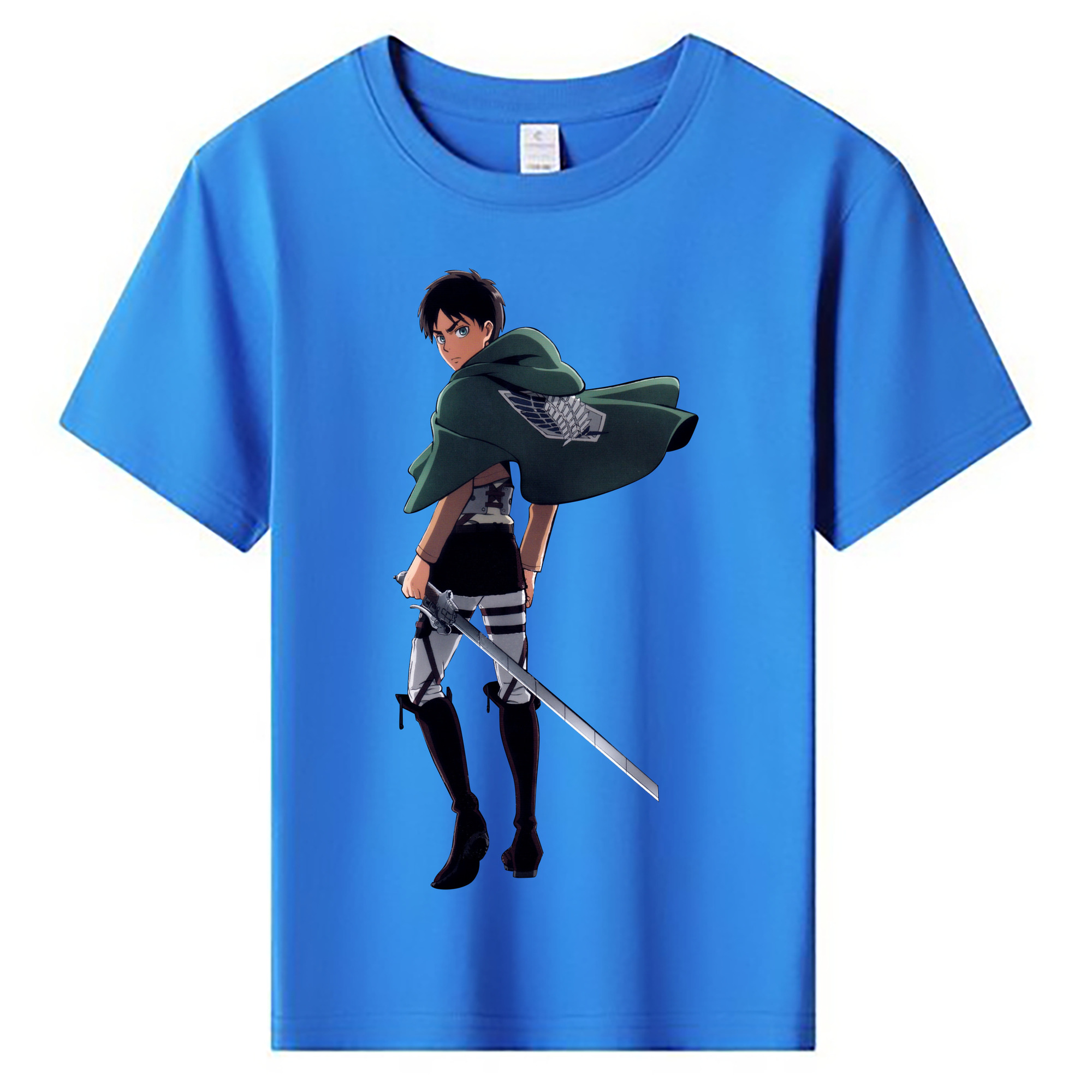 （画像用） 進撃の巨人 エレン･イェーガー Attack on Titan Eren Jäger 綿100％キッズTシャツ（フロントプリント）